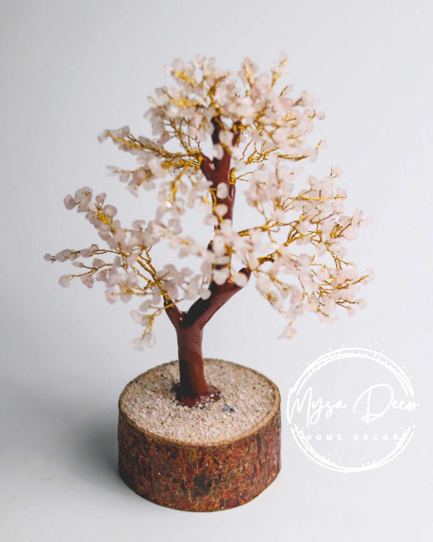 Rose Quartz Crystal Bonsai